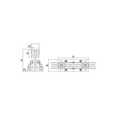 망원경 목제 작은 외팔보 게이트 장비 3 바퀴 포가 80x80 궤도 68mm