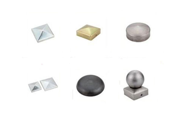 철 1&quot; 1 2&quot; 3&quot; 정연한 담 포스트 모자 구멍 없는 100 x 100mm 115mm 120mm