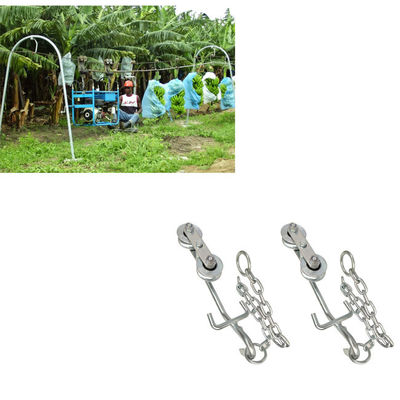 부드럽게 작동하는 은색 64mm 바나나 농장 트롤리 롤러